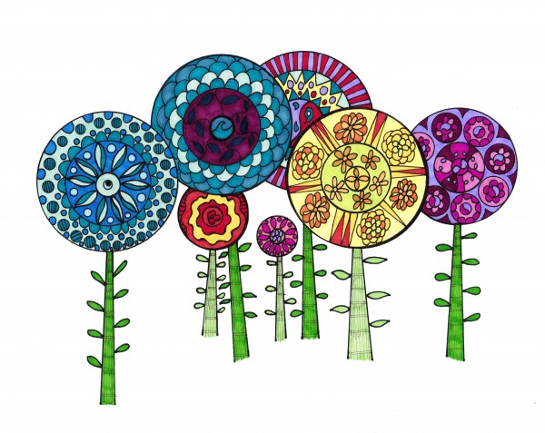 Multi Fleurs Print